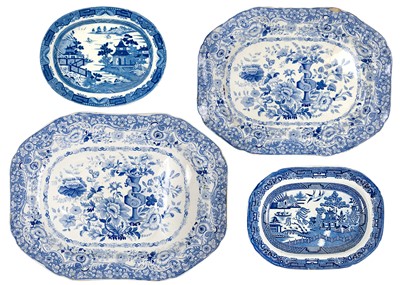 Lot 462 - A New Stone china blue and white meat platter.