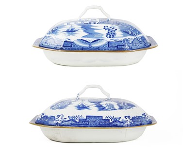 Lot 414 - Two Swansea pearlware vegetable tureens and covers.