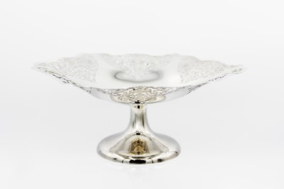 Lot 102 - A George VI silver pedestal cake or fruit comport by Eric Viner.