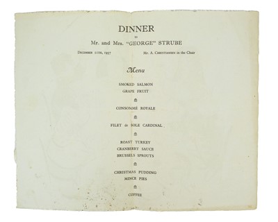 Lot 408 - 'Cunard' menus.