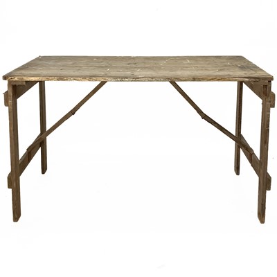 Lot 315 - A George VI pine trestle table.