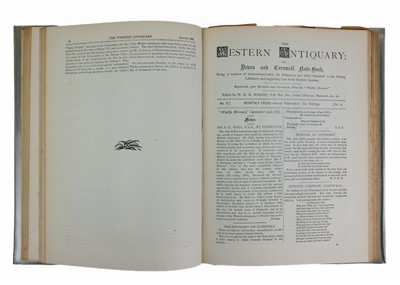 Lot 17 - 'The Western Antiquary; Or, Devon and Cornwall Note-Book,'