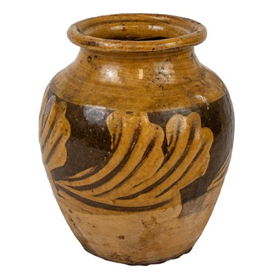 Lot 154 - A 19th century English slipware vase.