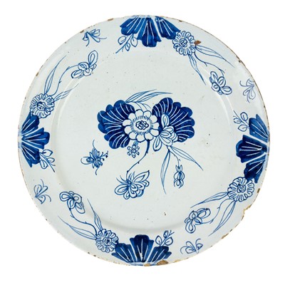 Lot 236 - A 19th century Continental faience plate.