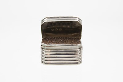 Lot 174 - A William IV good heavy gauge nutmeg grater by Joseph Willmore.