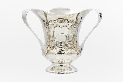 Lot 141 - An Arts & Crafts silver Tyg or Loving Cup by Thomas Edward Atkins.