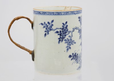 Lot 221 - Two Chinese porcelain tankards, 18th century.