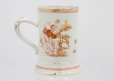 Lot 221 - Two Chinese porcelain tankards, 18th century.