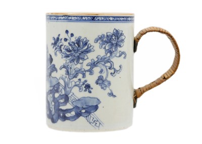 Lot 221 - Two Chinese porcelain tankards, 18th century.