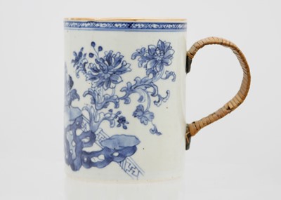 Lot 221 - Two Chinese porcelain tankards, 18th century.