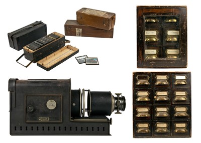 Lot 194 - A large collection of glass lantern slides.