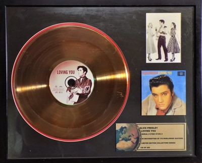 Lot 90 - Two limited edition framed gold discs, Elvis...