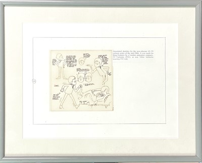 Lot 80 - The Beatles; annotated production drawing for the cartoon series.