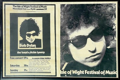 Lot 78 - Bob Dylan, Isle of Wight Festival poster.