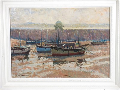 Lot 574 - Arthur HAYWARD (1889-1971) Boats at Low Tide,...