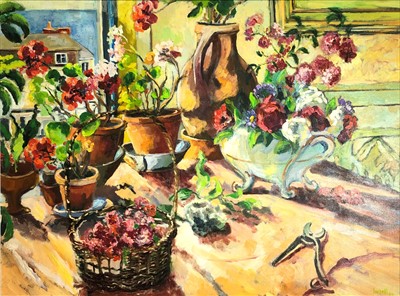 Lot 579 - Chris INSOLL (b.1965) Mum's Roses Oil on...