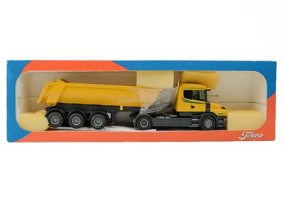 Lot 712 - Scania 6 x 4 tractor with tipper semi trailer by Tekno 1:50 scale