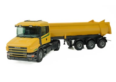 Lot 712 - Scania 6 x 4 tractor with tipper semi trailer by Tekno 1:50 scale