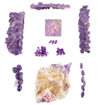 Lot 337 - A large quantity of small amethyst cut stones.