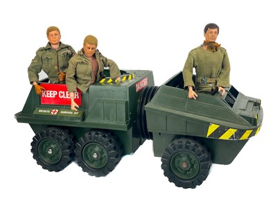 Lot 735 - Britains Tractors boxed x3 plus Action Man Multi-Terrain vehicle etc.