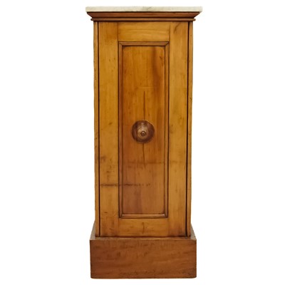 Lot 94 - A Victorian mahogany marble top cupboard.