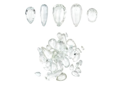 Lot 279 - A quantity of loose Aquamarine pear cut stones.