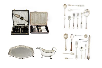 Lot 154 - A selection of silver-plated wares.