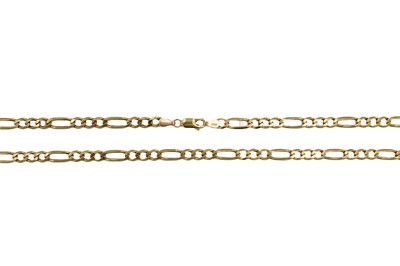 Lot 2 - A 9ct Italian Figaro link necklace.