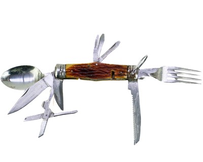 Lot 27 - A Campaign multi blade penknife.