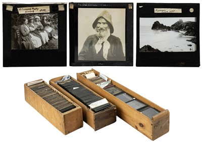 Lot 113 - A large collection of magic lantern slides, including some Gibson and other local interest.