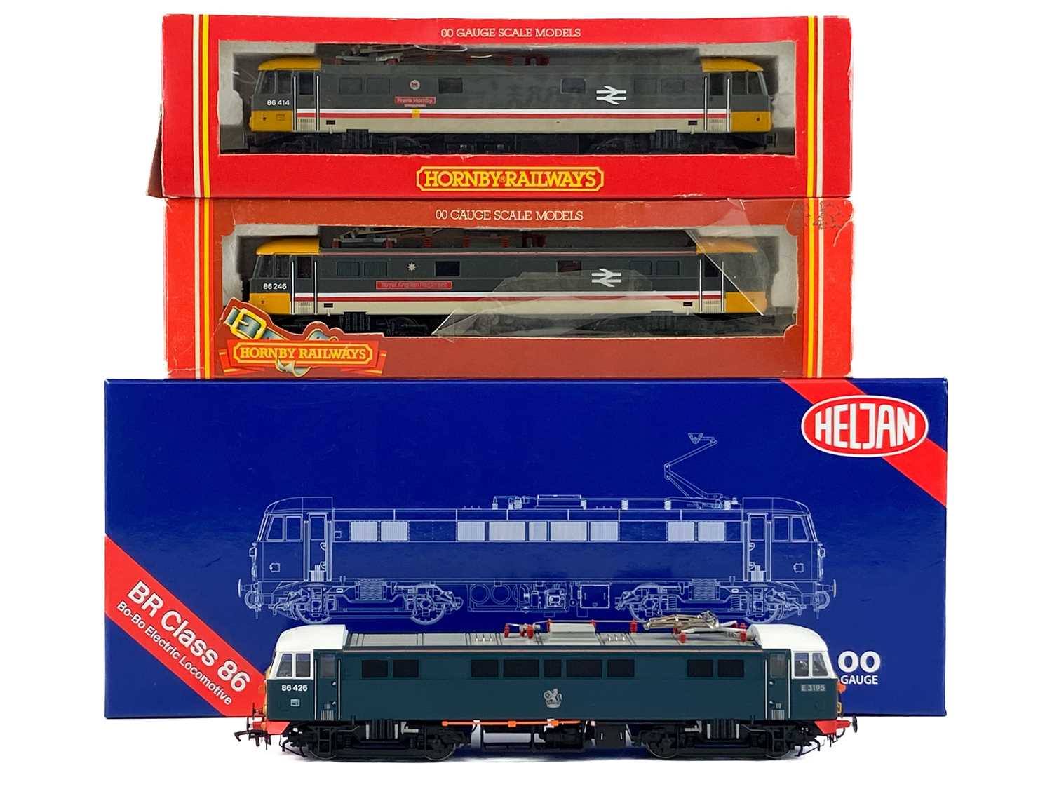 Lot 589 - Heljan & Hornby "OO" BR Class 86 Bo-Bo Electric Locomotives (x3)