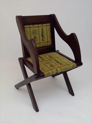 Lot 3414 - A Glastonbury oak armchair, early 20th century,...