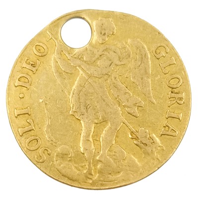 Lot 22 - A Charles II gold touch piece.