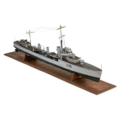 Lot 340 - A scratch built model of HMS Worcester D96.