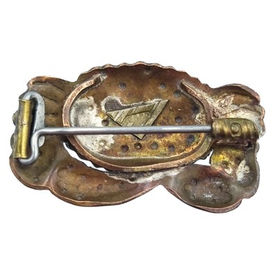 Lot 23 - A Cornelius Jakob Van Dop copper and silver crab brooch.