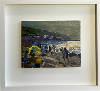 Lot 392 - Bo HILTON (b.1961) Sennen Oil on board Signed...