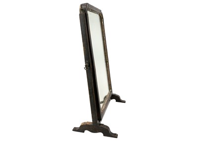 Lot 66 - A Queen Anne style walnut swing dressing table mirror.