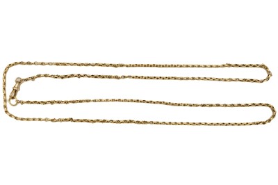 Lot 30 - A 9ct gold fancy and belcher link necklace.