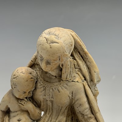 Lot 138 - A Nottingham alabaster style figure group...