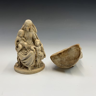 Lot 138 - A Nottingham alabaster style figure group...