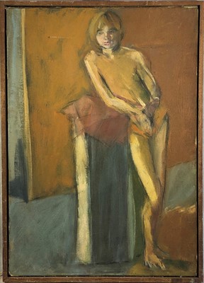 Lot 383 - Rose HILTON (1931-2019) Portrait of Bo Oil on...