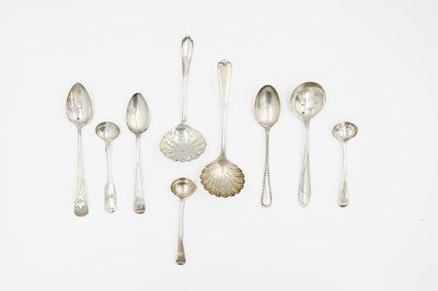 Lot 148 - A selection of silver spoons.