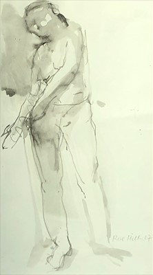 Lot 384 - Rose HILTON (1931-2019) Standing Nude Ink and...