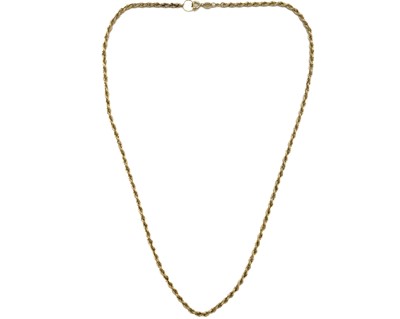 Lot 42 - A 9ct gold rope link necklace