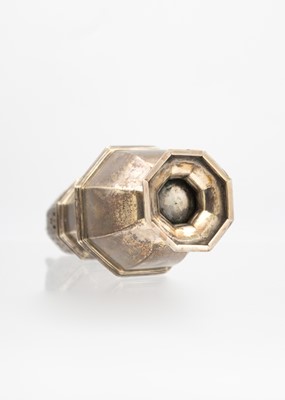 Lot 41 - A Victorian silver pedestal caster by Blunt, Wray & Co.