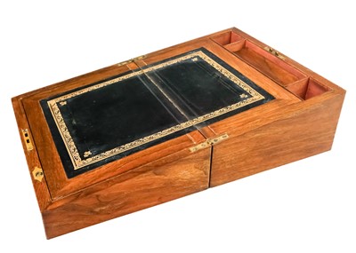 Lot 83 - A Victorian rosewood workbox with Mother of Pearl Inlay.