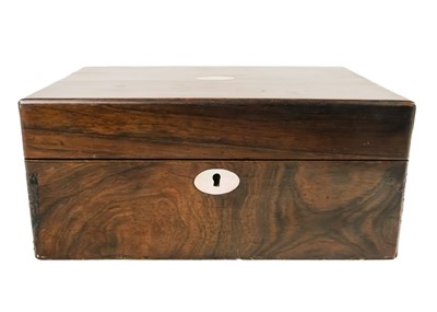 Lot 83 - A Victorian rosewood workbox with Mother of Pearl Inlay.