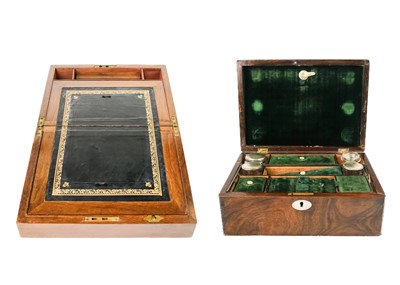 Lot 83 - A Victorian rosewood workbox with Mother of Pearl Inlay.