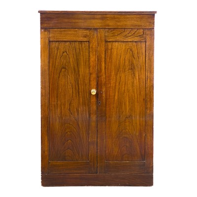 Lot 41 - A 19th century mahogany low cupboard.