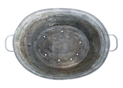 Lot 247 - Three galvanised tin baths